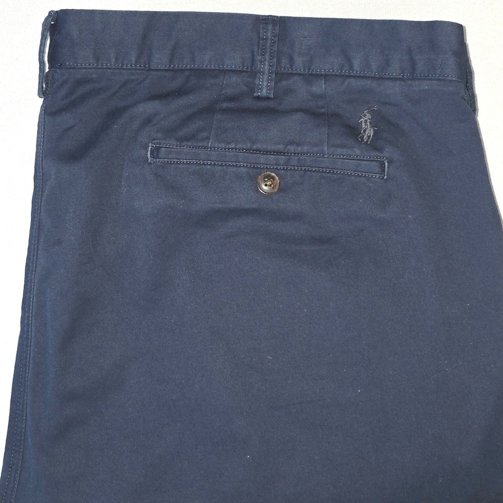 Polo Ralph Lauren Mens Navy Blue Stretch Classic Fit Chino Pants 44X33 BIG